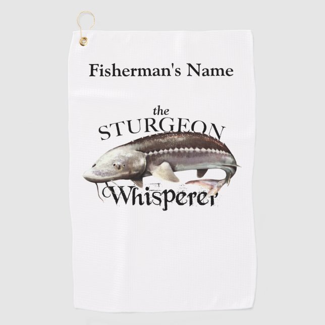 Personal Sturgeon Whisperer Light Fishing Towel (Front)