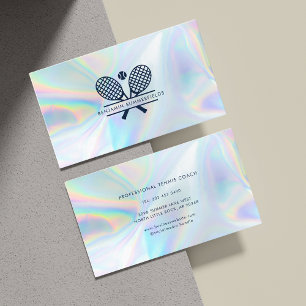Personal Tennis Coach Holographic Business Card