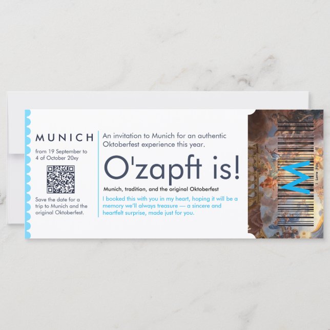 Personal Ticket Invitation Oktoberfest Munich  (Back)