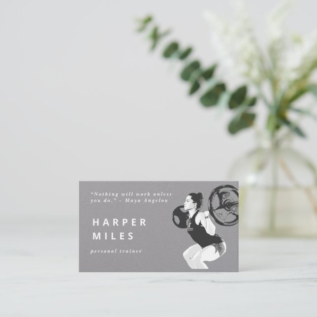 personal trainer athletic coach business card (Standing Front)