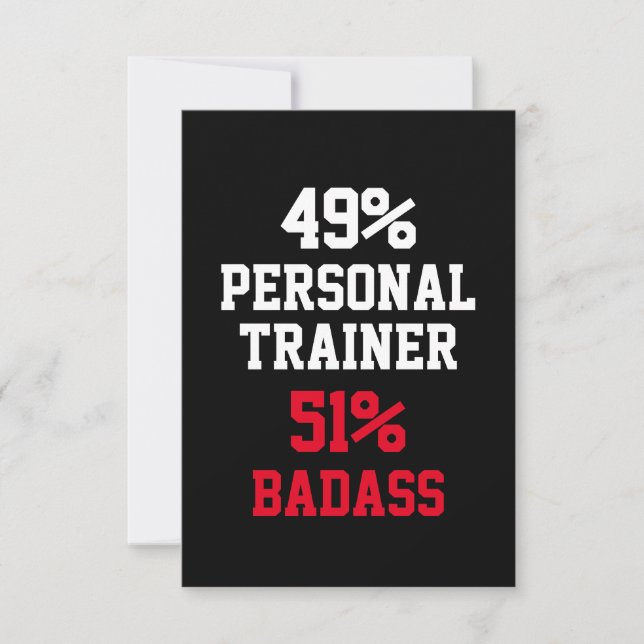Personal Trainer Badass Card (Front)