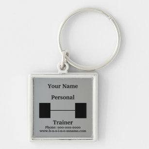 Personal Trainer Barbell Key Ring