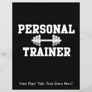 Personal Trainer Black and White Dumbell Training Flyer