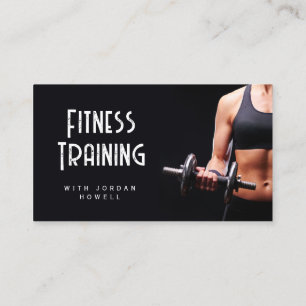 Personal Trainer Black Business Cards