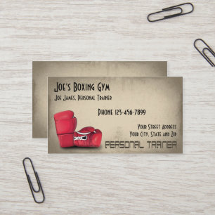 Personal Trainer Boxer Gym Business Card