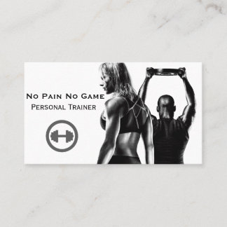 Personal trainer business business card