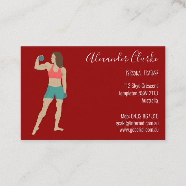 Personal Trainer Business Card (Front)