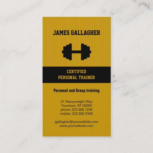 Personal Trainer Business Card (Front)