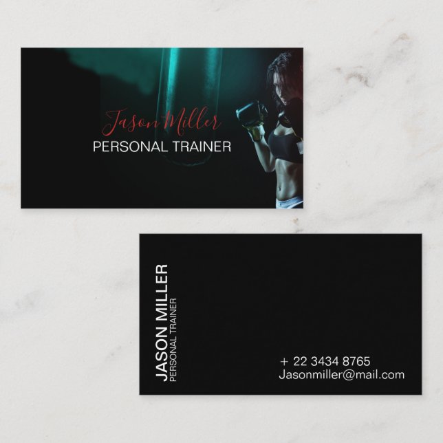Personal Trainer Business Card || Crossfit Fitness (Front/Back)
