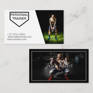 Personal Trainer Business Card Fitness
