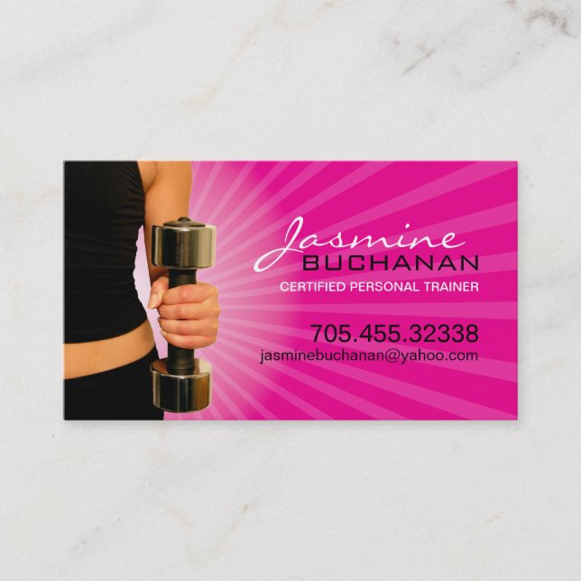 Personal Trainer Business Card Template (Front)
