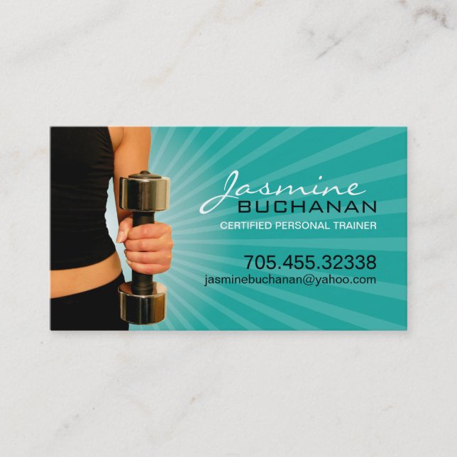 Personal Trainer Business Card Template (Front)