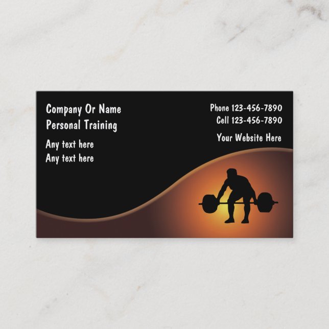 Personal Trainer Business Cards (Front)
