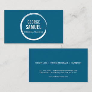 PERSONAL TRAINER CHALK SKETCH LOGO BUSINESS CARD