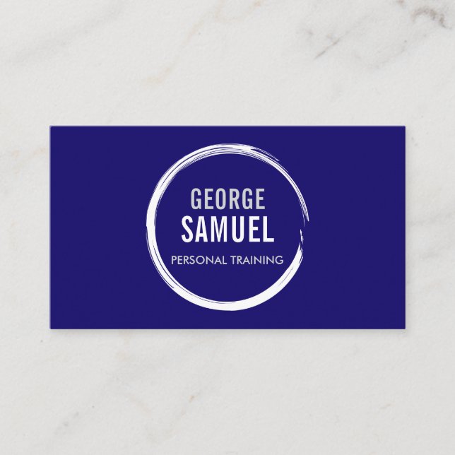 PERSONAL TRAINER CHALK SKETCH LOGO BUSINESS CARD (Front)
