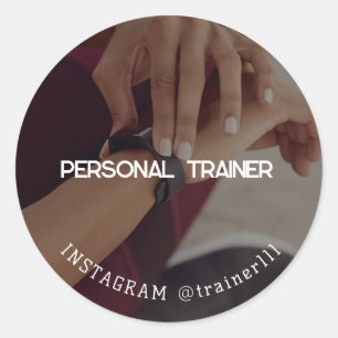Personal trainer classic round sticker