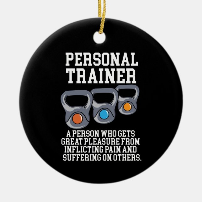 Personal Trainer Definition Ceramic Ornament (Front)
