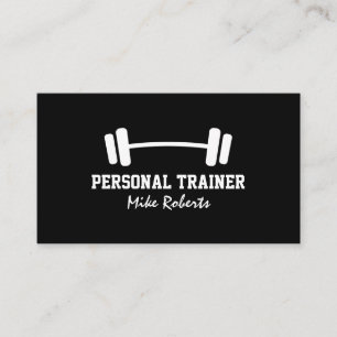 Personal trainer dumbbell business card template