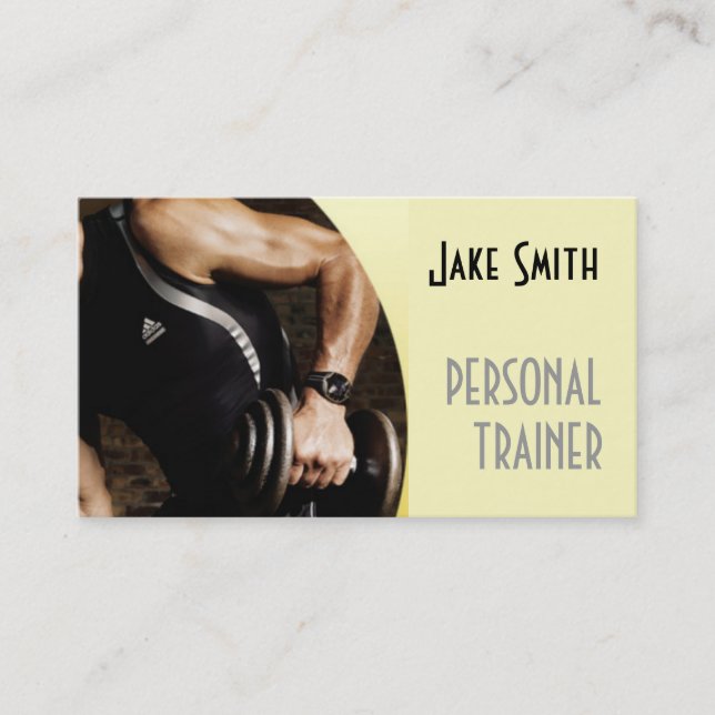 Personal Trainer Exercise Gym Fitness Business Business Card (Front)