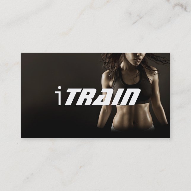 Personal Trainer Exercise Gym Fitness Business Card (Front)
