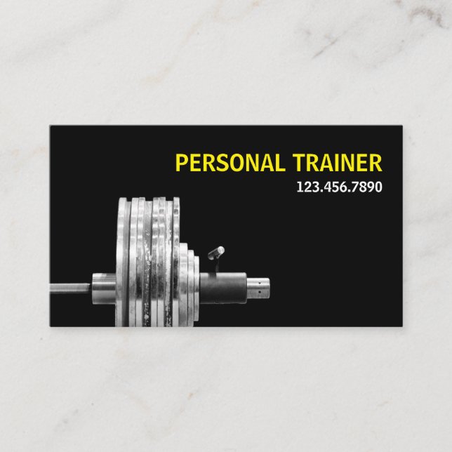 Personal Trainer Fitness  Business Card (Front)