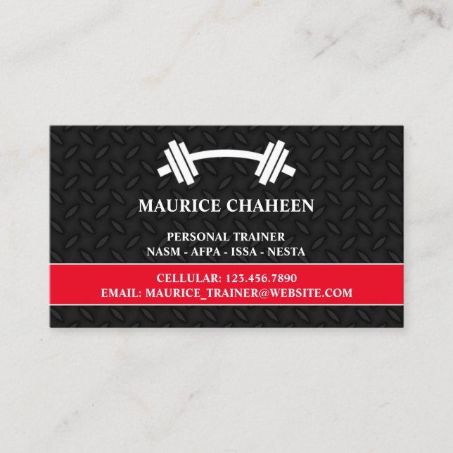 Personal Trainer Fitness Business Card (Front)