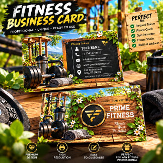 Personal Trainer Fitness Business Card |