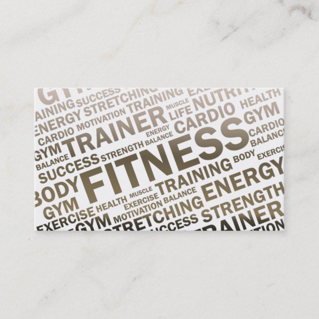 Personal Trainer & Fitness Business Card (Front)