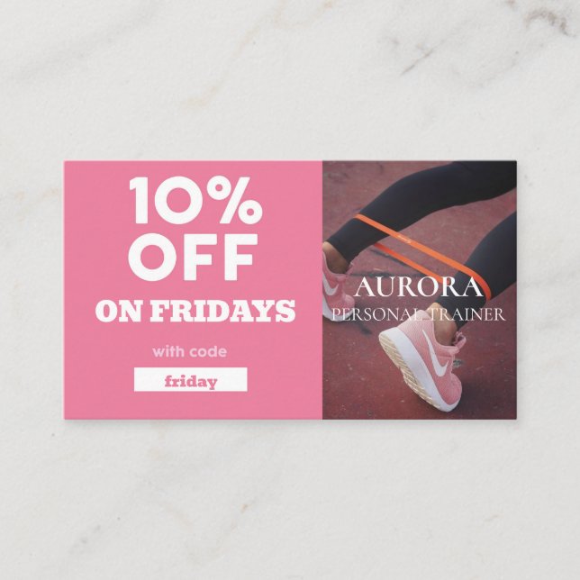 Personal Trainer Fitness Business Card (Front)