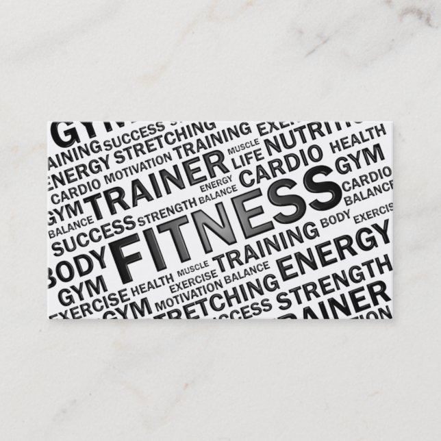 Personal Trainer & Fitness Business Card (Front)
