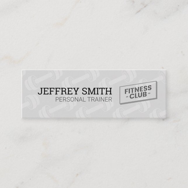 Personal Trainer | Fitness Club Mini Business Card (Front)