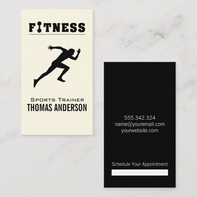 Personal Trainer / Fitness Logo Appointment Card (Front/Back)