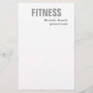 Personal Trainer Fitness Modern Elegant  Stationery