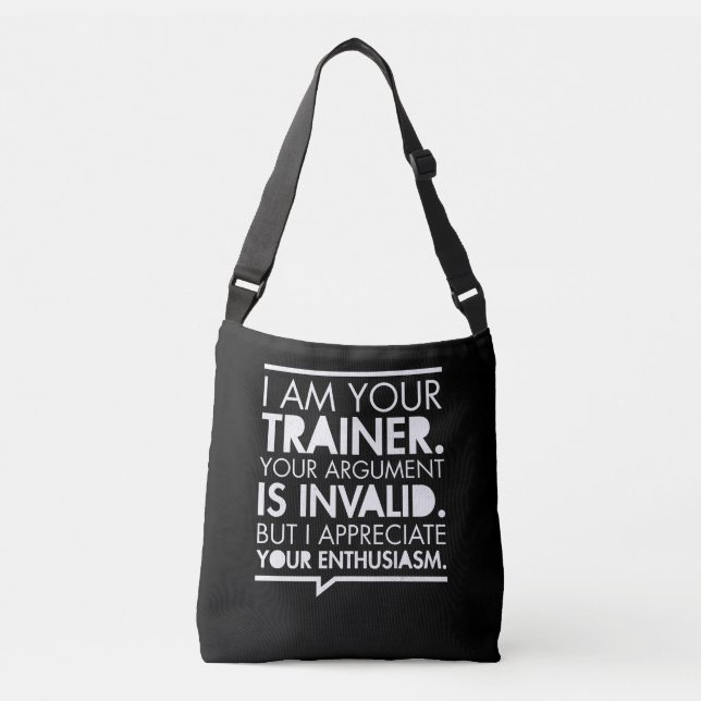 Personal Trainer Fitness Motivation Crossbody Bag (Front)