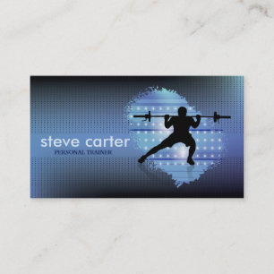 Personal Trainer & Fitness Muscle Man Business Card