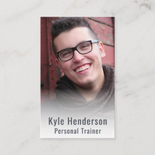 Personal Trainer Fitness Photo Template Business Card