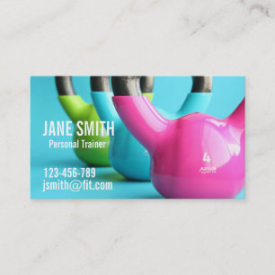 Personal Trainer Freelance Fitness Coach Business Card