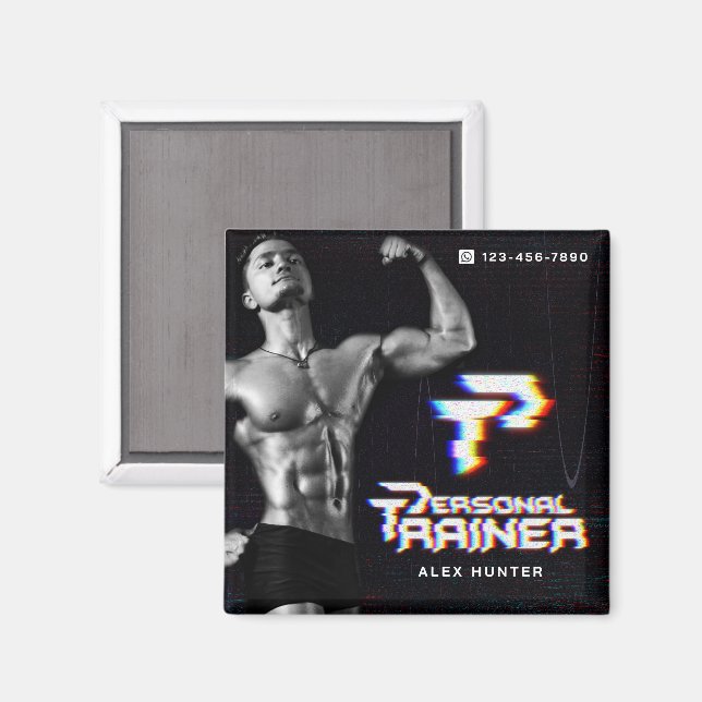 Personal Trainer Gym Fitness Personalised Magnet (Front/Back)