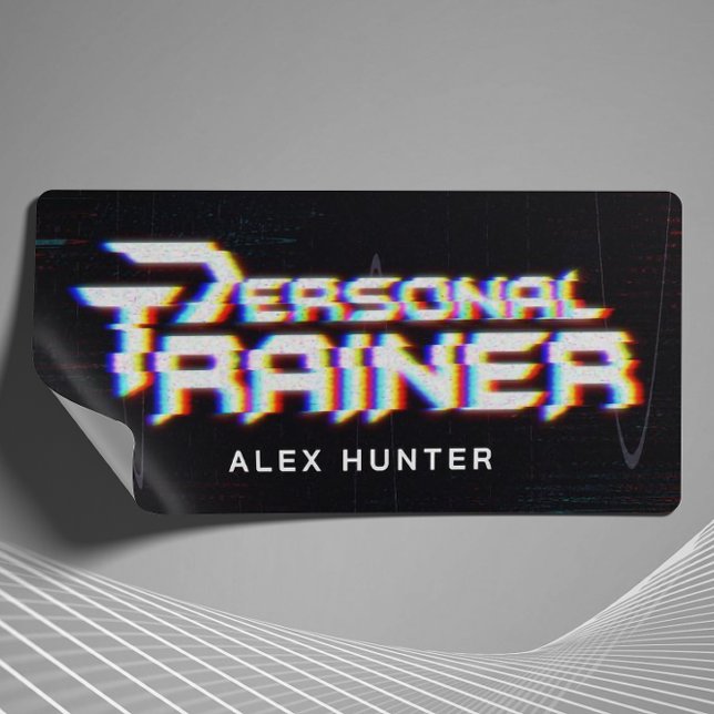 Personal Trainer Gym Fitness Personalised Rectangular Sticker (Creator Uploaded)