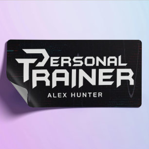 Personal Trainer Gym Fitness Personalised Rectangular Sticker