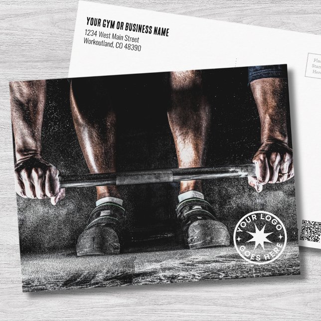 Personal Trainer Gym Postcard (Fitness Weightlifting Barbell Personal Trainer Gym Postcard)