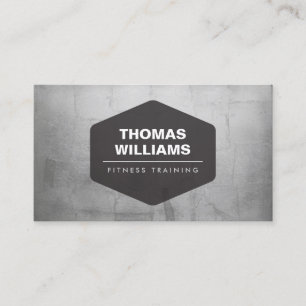 Personal Trainer Logo on Faux Silver Business Card