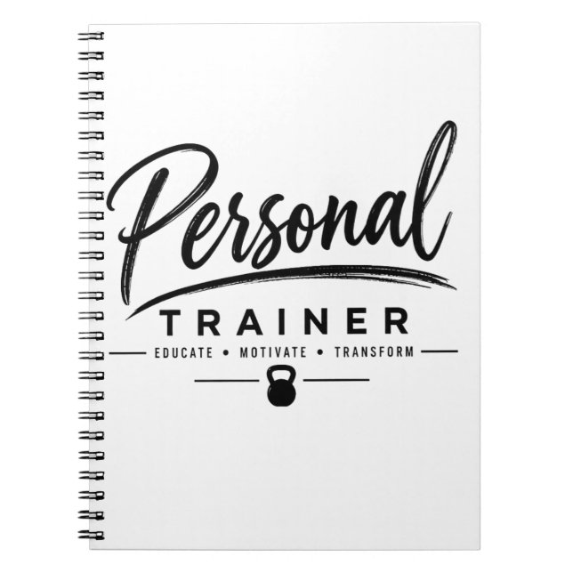 Personal Trainer Motivate Transform Fitness Notebook (Front)