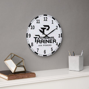 Personal Trainer Personalised Large Clock