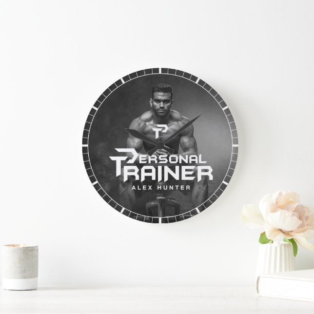 Personal Trainer Personalised Large Clock (Home)