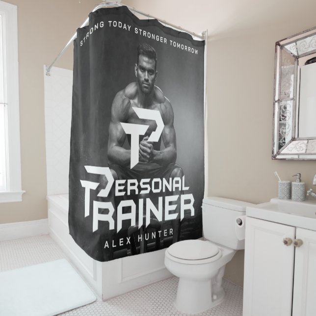 Personal Trainer Personalised Shower Curtain (In Situ)