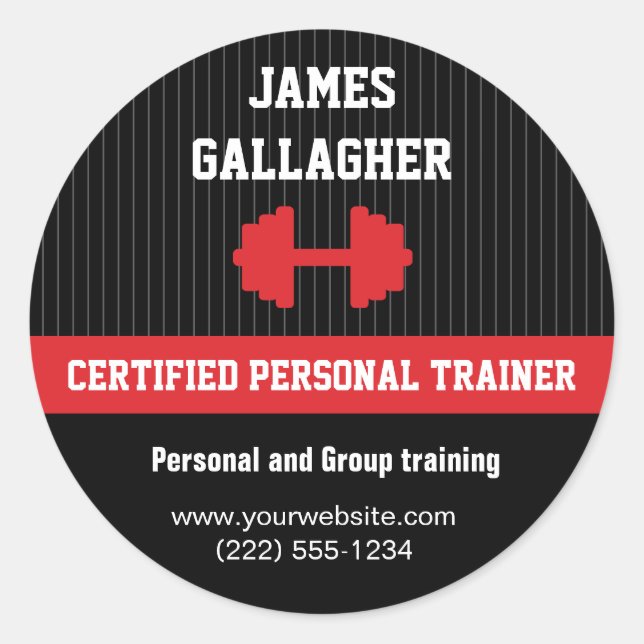 Personal Trainer Promotional Sticker (Front)