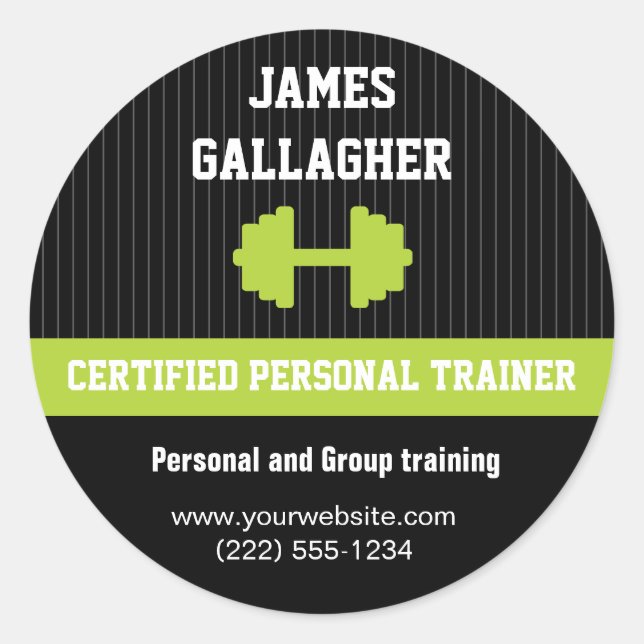 Personal Trainer Promotional Sticker (Front)
