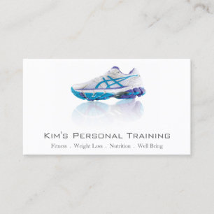 Personal Trainer, Reflected Shoe Business Card