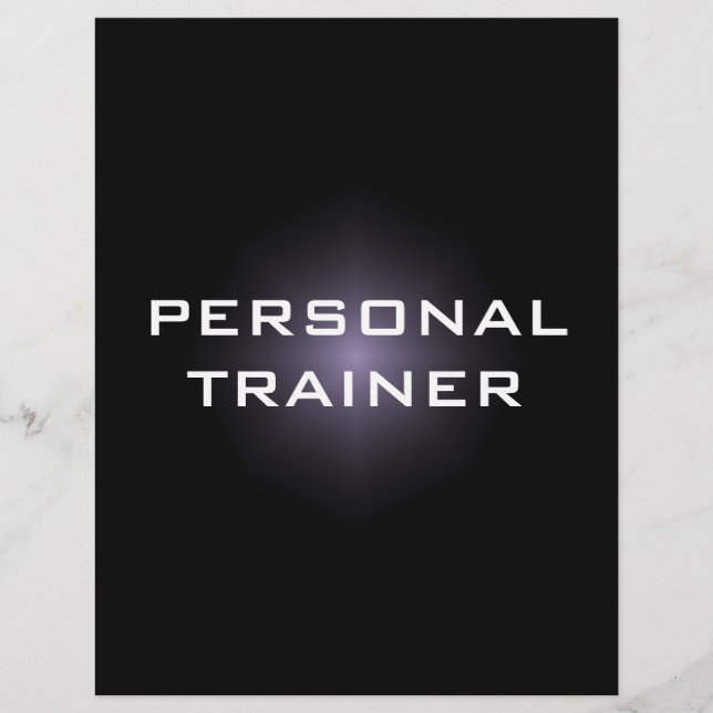 Personal Trainer Simple & Plain Flyer (Front)